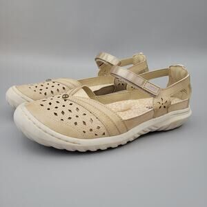 JBU Rosemary Classic Mary Jane Light Tan Size 7 M Comfort Shoes Memory Foam